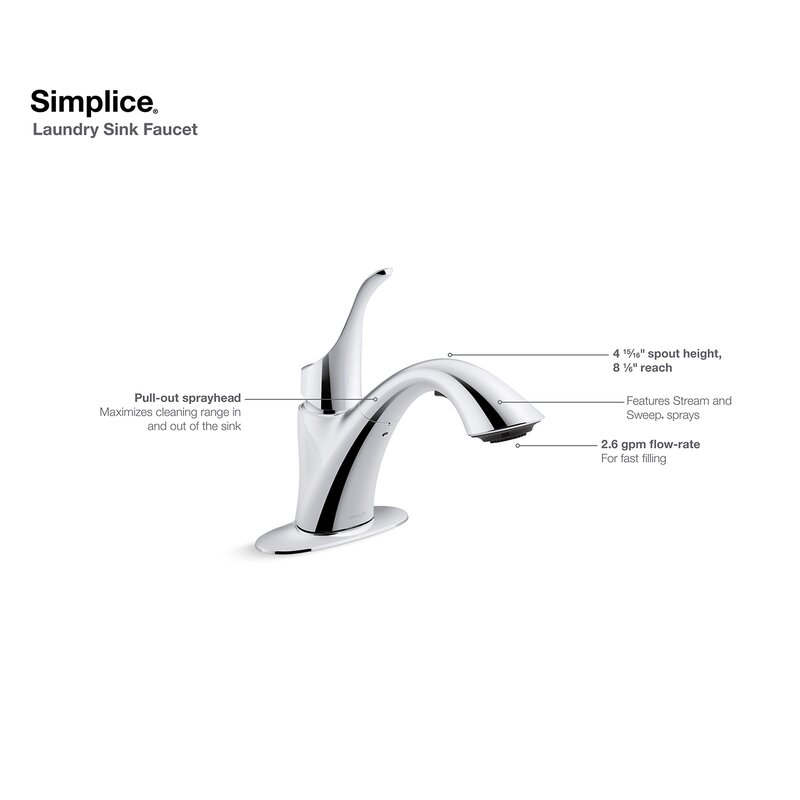 Kohler Simplice Laundry Faucet Reviews Wayfair   Simplice Laundry Faucet 